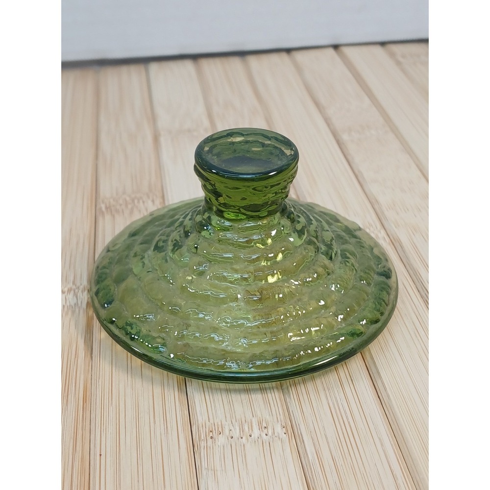 Anchor Hocking Soreno Avocado Green Glass Replacement Lid Vintage MCM 3.75 Inch